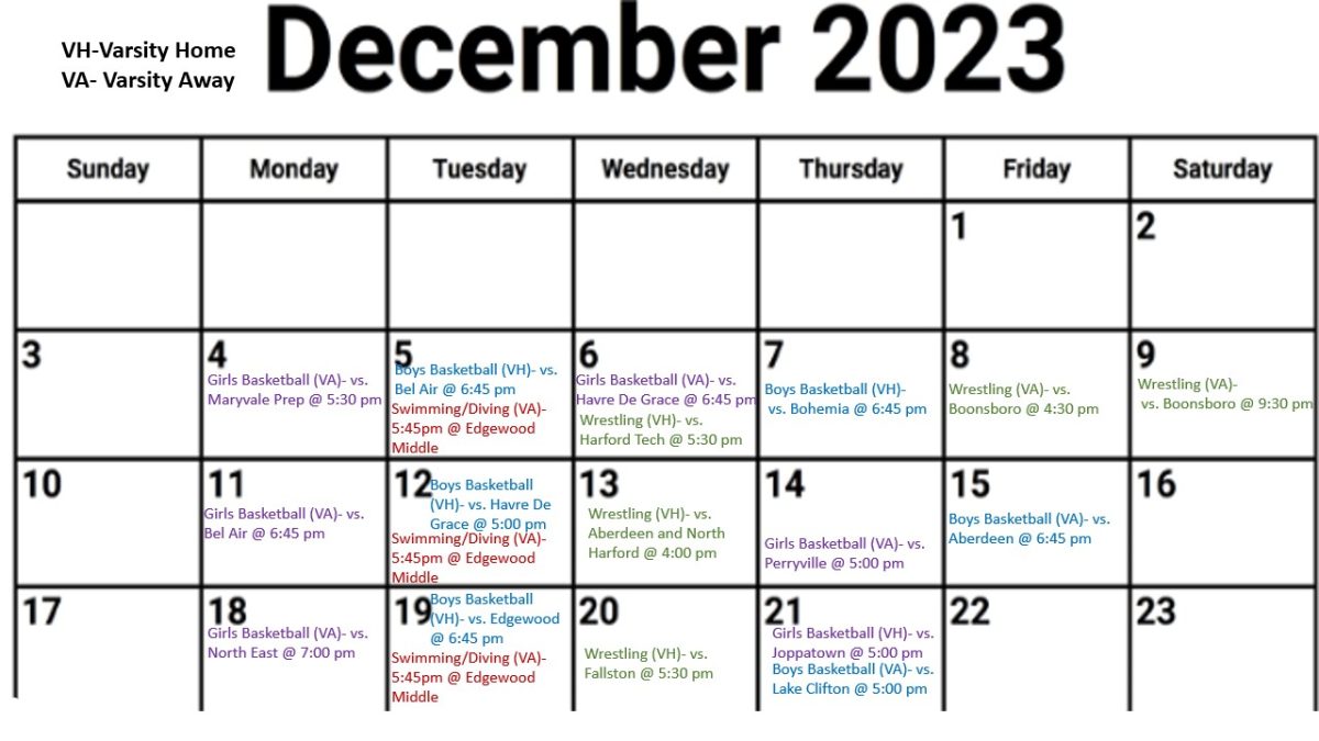 December Sports Calendar