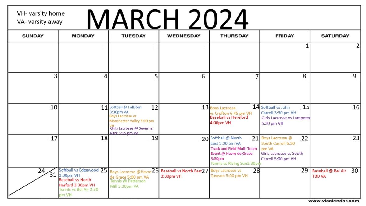 March Sports Calendar