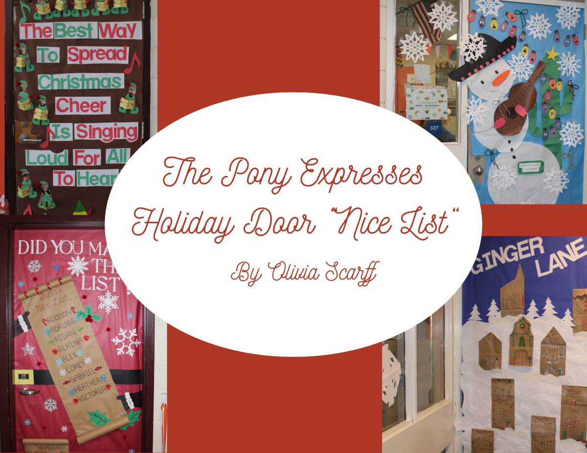 The Pony Express Holiday Door "Nice List"